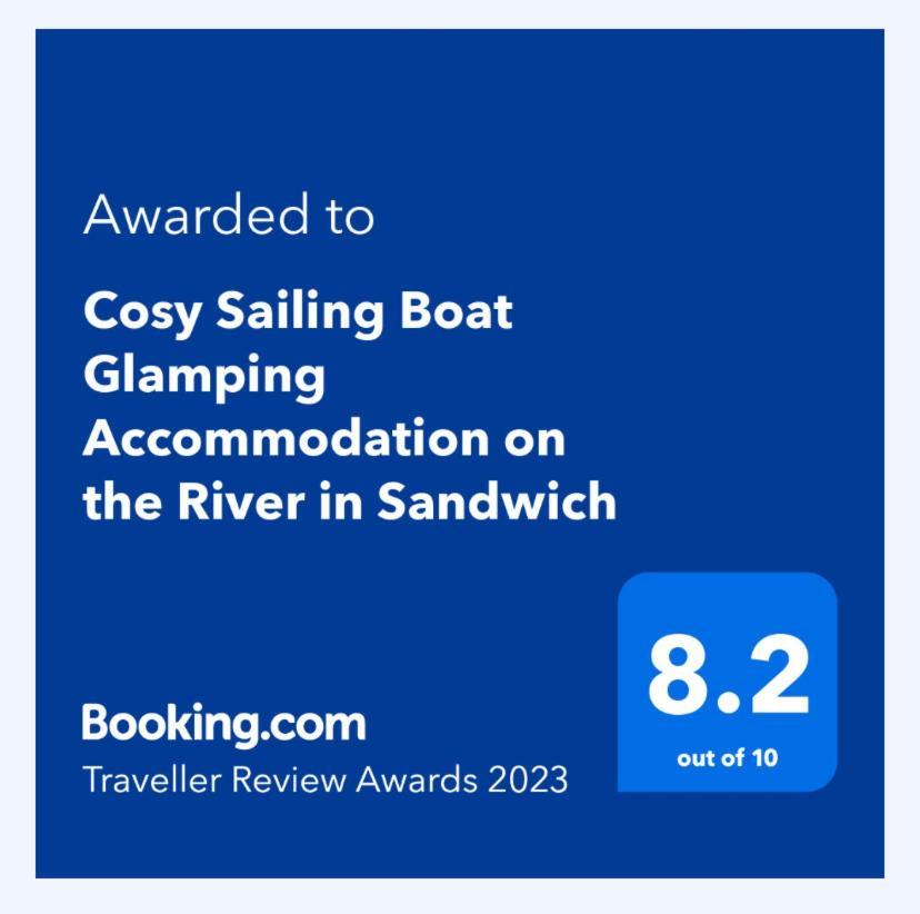 Cosy Sailing Boat Glamping Accommodation On The River In Sandwich Exterior photo